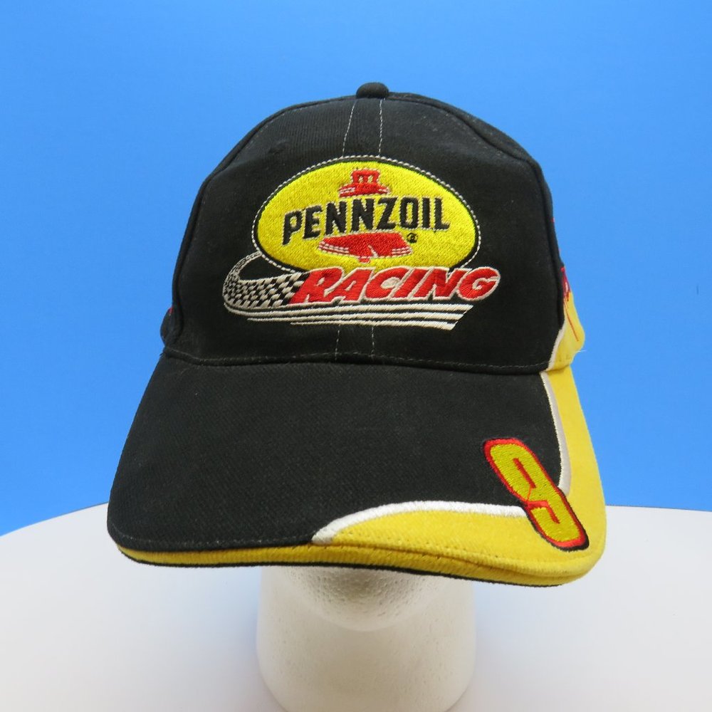 VTG NASCAR Pennzoil Roush Racing #9 Hat/Cap Strap Back.